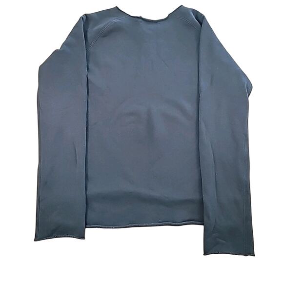 Helmut Lang Women’s Distressed Black Luxury Sweatshirt Sweater S Made in USA EUC - Picture 3 of 9